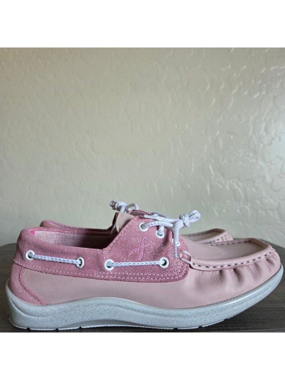 SAS Catalina LTD Lace Up Boat Shoes Bubble Gum Pink Sz 7 Breast Cancer Awareness